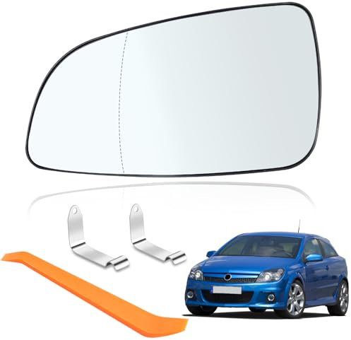 Spiegelglas Ersatz für Opel Astra H 2004-2008 Außenspiegel Glas Fahrerseite Beheizbar Ersatzspiegelglas Außenspiegel Asphärisch Auto Spiegelglas Links Rückspiegelglas ABS-Seitenspiegelglas