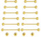 Gojewen 12er Zungenpiercing Gold Brustwarzenpiercing Chirurgenstahl Piercing Zunge Brustwarze 10/12/14/16/18/20mm