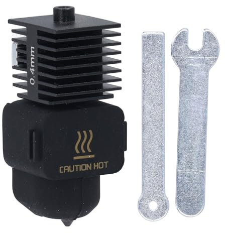 3D-Drucker-Hotend-Kit für A1 A1 Mini, Upgrade-Heizblock-3D-Druckerteil mit Abnehmbarer 0,2-mm-/0,4-mm-Düse aus Gehärtetem Stahl und Hochtemperaturbeständiger