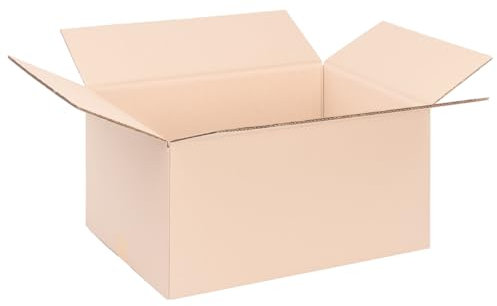 verpacking Faltkartons 585 x 385 x 300 mm Braun (Außenmaß 590x390x310 mm) KK 113 2-wellig Versandkarton für mittelgroße Waren DHL Paket DPD GLS Hermes Kartons (10 Stück)