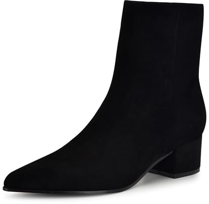 Nine West Women's Maribu Bootie, Black Suede 001, 8