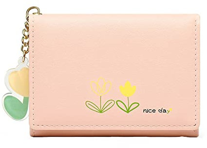 Sobzia Mini Portemonnaie Damen mit Münzfach Brieftasche Geldbörse Slim Wallet Portmonee für Frauen Klein Dünn Kleingeldbörse Karten Wallet Karten Geldbeutel
