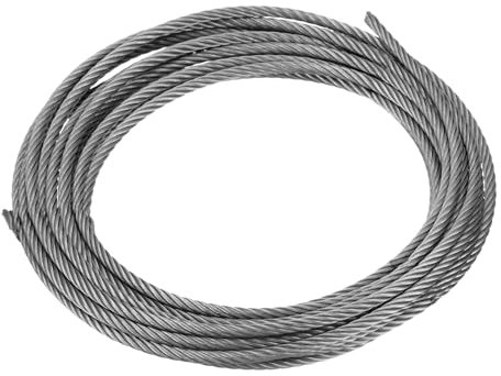 sourcing map 5/32 (4mm) 304 Stainless Steel Cable Wire Rope 7 x 19 Strands Core 20ft (6m) Aircraft Wire for Construction Outdoors Marine Rigging Decking Railings