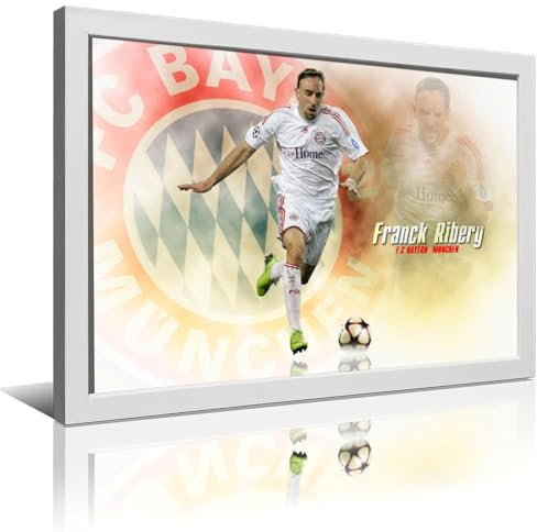 HKLOPUY Poster, Motiv: FC Bayern München, Franck Ribery, dekoratives Gemälde, Leinwand, Wandposter und Kunstdruck, moderne Familienschlafzimmer-Dekoration, Poster, 50 x 75 cm