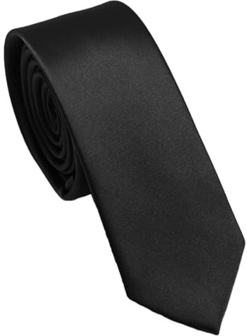 UZSUZZ Herren Krawatten, Satin Elegante Krawatte 8 cm für Herren, Klassische Formelle Krawatte für Büro oder festliche Veranstaltungen, Herren Hochzeit Party Business Krawatte (Schwarz)