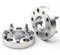 Wivplex 2 stück 25/30/35/40/45/50mm PCD 5x120 CB 72,56 Mm Rad Spacer Adapter Land, for Rover, Discovery 3/4/5 LR4, for Range, for Rover, for, Serie Adapter für Spurverbreiterungen(2PCS 25mm Silver)