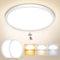 NIBSHOOM LED Deckenlampe mit Bewegungsmelder 2 PCS, 3000K/4000K/6500K 18W IP44 Wasserfest Deckenleuchte Innen für Flur Bad Treppe Balkon Garage