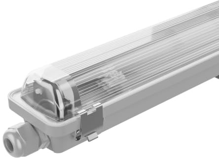 Ledvion 1er Set Feuchtraumleuchte LED 150cm IP65 Ohne LED-Röhre | Für Keller Garage Schuppen oder Technikraum wo zuverlässiges funktionales Licht wichtig ist