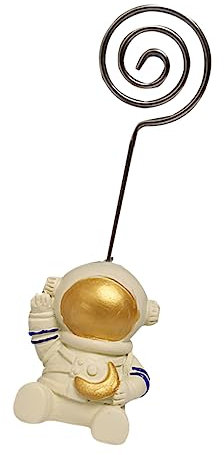 Gadpiparty Bezaubernder Memohalter Foto-clip- Für Den Schreibtisch Memo-clip-ständerhalter Kreativer Notiz-clip Fotohalter Wellen-astronauten-design