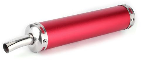 Edelstahl -Auspuffschalldler -Schalldämpfer 20 Mm/0,8 Zoll Modifizierte Teile für 2 -Takt -Motorrad (Rot)