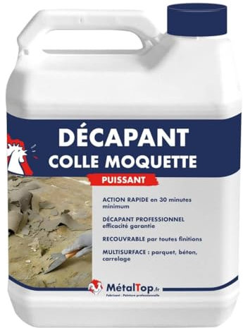 Metaltop - Decapant Colle Moquette - Incolore - RAL Incolore - Pot 5 L