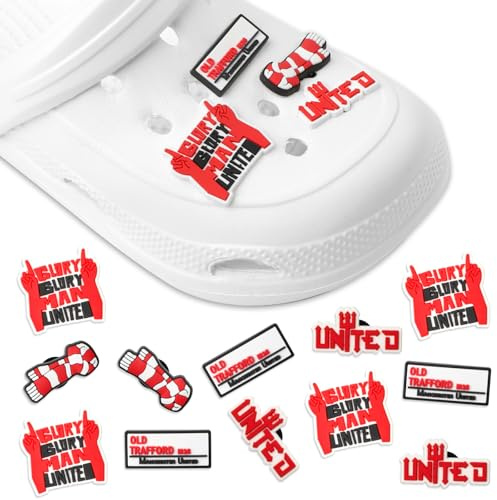 16Pcs Football Shoe Charms, Shoe Decoration Charms for Adults Boys and Girls with PVC, Cool Sandal Accessories, Crocs Charms for Football Gift, Party Souvenirs, Hobbyist Collection and Birthday Gift