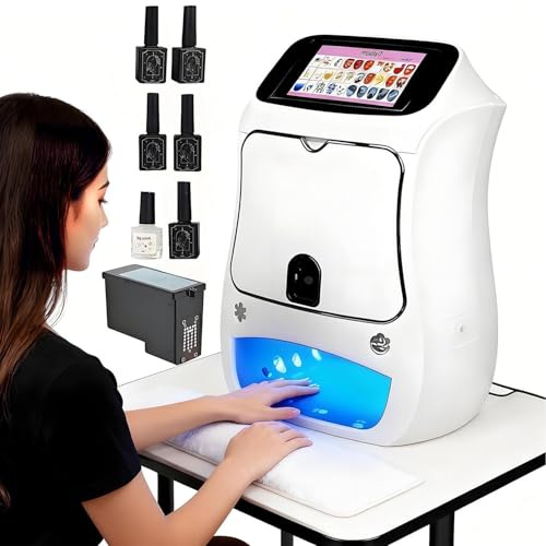 3D Nail Art Printer Machine,Smart 3D Nail Art Printer, Digital Nail Design Machine Printer+Over 800 Pictures of Nail, Wireless & Automatic Nail Art Machine,Support WiFi/DIY/USB