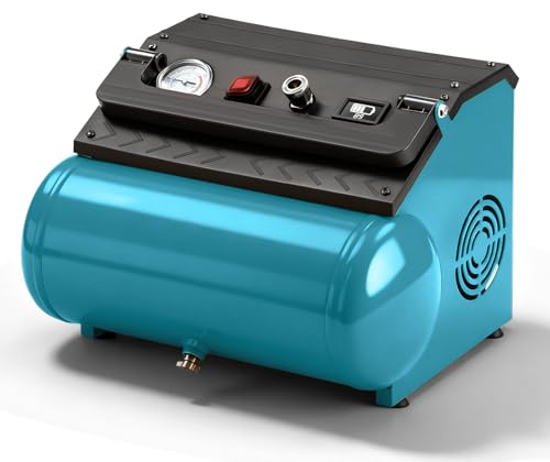 Compressore d’Aria Compatibile con Makita 18V, Compressore Portatile 8L 8 Bar Senza Olio con Indicatore di Carica, Motore Brushless e Gonfiaggio Rapido (Senza Batteria)