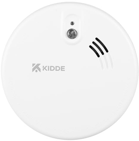 Kidde Firex Sentry KF21 Mains Powered Smoke Alarm – Optical Smoke Detector with Backup Battery - Wired, Interlinked Smoke Alarms for Home with Test Button and LED Indicators – White