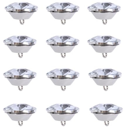 rosenice 20 Stücke 25mm Strass Kristall Diamant Knöpfe zum Nähen für Kleidung Sofa Polster Kopfteil Deko