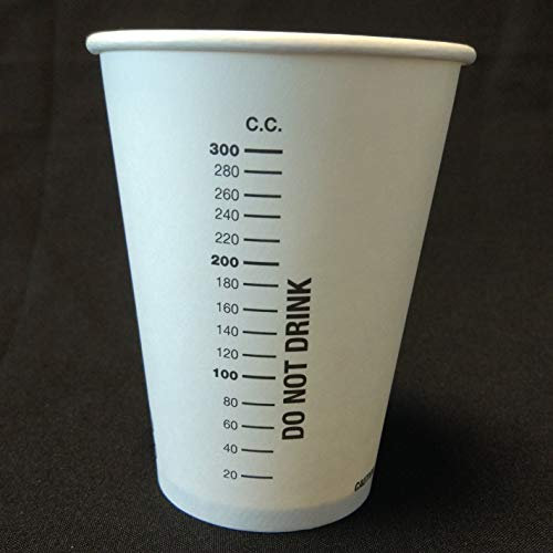 White Paper Paint Measuring Measurement Mixing Container Cup - 300cc - Pack of 50