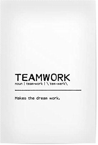 artboxONE Poster 30x20 cm Typografie Teamwork Quote - Bild Teamwork Black and White Colleague