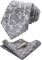 JEMYGINS Silber krawatte Paisley Herren Krawatten und Einstecktuch mit krawattenklammer Sets (3)