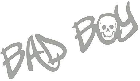 kleb-Drauf | 1 Bad Boy | Silber - matt | Autoaufkleber Autosticker Decal Aufkleber Sticker | Auto Car Motorrad Fahrrad Roller Bike | Deko Tuning Stickerbomb Styling Wrapping
