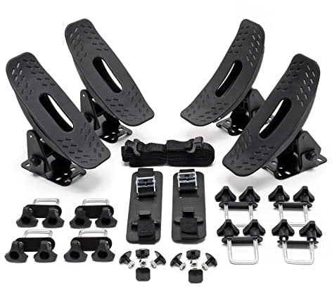 Wiltec Dachträger Set für Kajaks & SUP-Boards bis 70 kg 4 Stück, Boothalterung für Autodachträger, einfache Montage & Verstellbarer Winkel, inkl. Befestigungsriemen