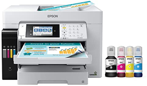 Epson EcoTank Pro ET-16650 Wireless Wide-Format Color All-in-One Supertank Printer with Scanner, Copier, Fax and Ethernet, White