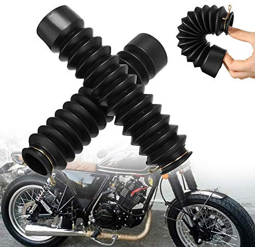 WSTERAO Gummi Gabel Cover Gamaschen Motorrad Faltenbalg, Paar Motorrad Gummi Front Gabelschutz Gamaschen Stiefel Gamasche