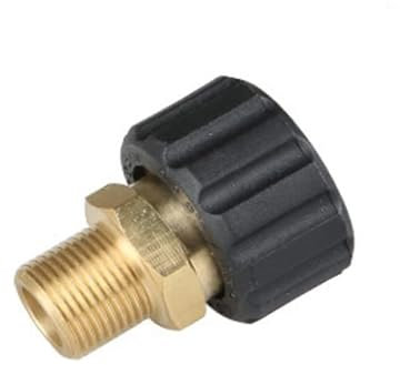 1 kit adattatore per idropulitrice da 3/8 maschio a M22 femmina, connettore per idropulitrice ad alta pressione per tubo da giardino, raccordi a connessione rapida (spina da 14 mm)