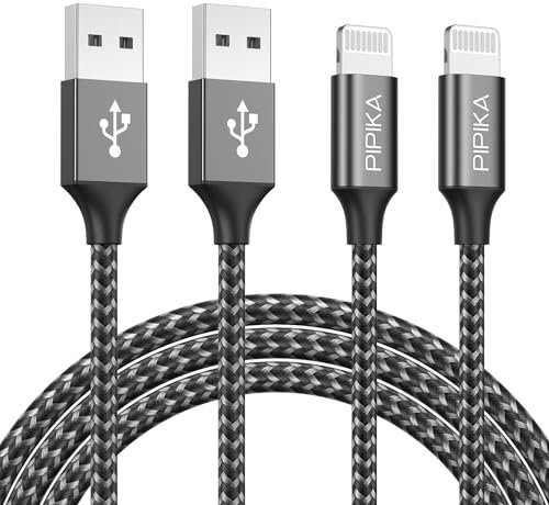 iPhone Charger Cable 1M/3.3FT 2Pack Lightning Cable Nylon iPhone Fast Charger Cable Lead for iPhone 13 12 11 Pro Max XS XR X 8 7 6 Plus 5 5s SE