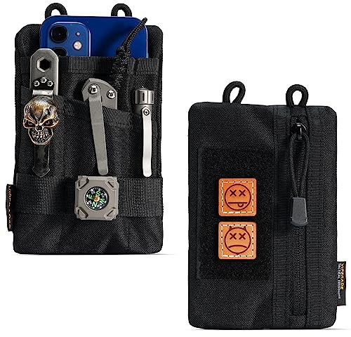 VIPERADE VE1-P EDC Pocket Organizer Men, EDC Pouch Organizer Tool Pouch with 5 Tool Storage for Flashlight, Pocket Knife, Tactical Pen, Mini Gear