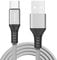 Charger Cable For Xiaomi Redmi Note 13 Pro/Pro Plus/Note 13/Note 12 Pro/Note 12 Pro Plus/Note 12/Note 11 Pro/Note 11 Pro Plus/Note 11 [1.5 M] 3A Nylon Braided USB TO USB C Charger Cable (SILVER)