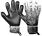 Keeperking Torwarthandschuhe Erwachsene Kinder Jugend mit und ohne Fingerschutz Fußballhandschuhe abnehmbar fingersave 4mm Unisex (10, Schwarz- Abnehmbar FS)
