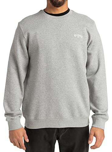 BILLABONG Men's Arch Sweatshirt, Grey Heather, XS UK
