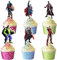 MOOH 24 Pcs Avenger Superhero Cake Topper Set for Birthday Decorations