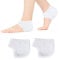 2 Paires Protège Talons en Gel, Manches de Talon Silicone Doux et Respirant avec Trous, Talon en Gel Manches pour Soulagement de la Douleur Pieds Secs Hommes et Femmes (Blanc)