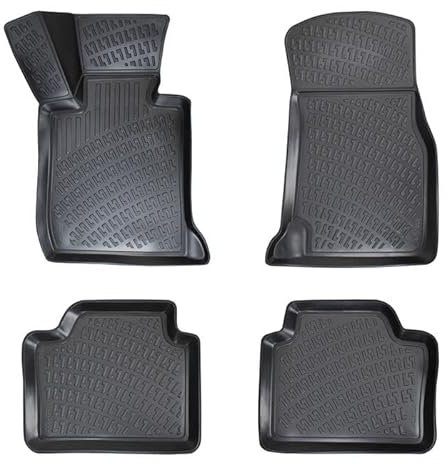 Matnamis 3D Auto Gummimatten Set passend für BMW 3er F30 2012-2019 Passgenaue Fußmatten 4-teilig Geruchlos Antirutschmatten Auto PKW-Fußraummatten Extra hoher Schwarz
