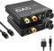 Hopbucan 192Khz Digital zu Analog Audio Konverter mit Bass- und Lautstärke Anpassung,Digital Spdif/Optisch/Koaxial zu Analog Stereo