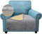 Granbest Luxus Dicken Stuhl Kissenbezüge ähnlich Kaninchenfell Stilvolle Plüsch 750GSM Stuhl Sitzbezüge Anti-Rutsch Couch Kissenbezug für Haustiere, Hunde (1 Sitzer, Hellgrau)