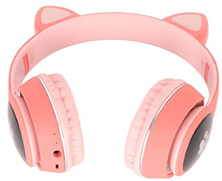 Casque de Jeu Cat Ear, Prise Jack 3,5 Mm, Son Stéréo HiFi LED sur L'oreille avec Micro, Casque D'éclairage RVB Confortable pour Enfants, école, IPad, Tablette, Voyage