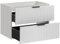 Lomadox Mobile da bagno, 80 cm, bianco opaco, con parte anteriore scanalata, mobiletto per lavabo con 2 estratti a chiusura morbida, 80/57/46 cm (larghezza x altezza x profondità)