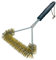 Nutabevr 30.5 cm Brosse Barbecue,Brosse de Nettoyage Triangulaire Gril avec tête Brosse Triple,Brosse Grille Barbecue en Acier Inoxydable,pour Gril pour Grill à gaz/Charbon de Bois,Barbecue en Fonte