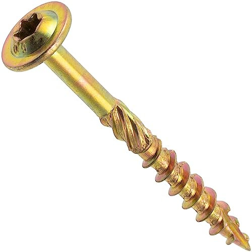 AERZETIX - C67444 - Lot de 50 Vis à bois Ø5x50mm à tête large bombée - à empreinte étoile Т25 - en acier zingué - menuiserie, contreplaqués, agglomérés, mélaminés