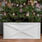 Weihnachtsbaum Kragen Box, 44,5 cm L Weiß Holz Baum Kragen Weihnachtsbaum Ständer Abdeckung Baumrock Box für unten 6ft Weihnachtsbaum Dekoration