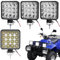 Acboor 4 Stück LED Arbeitsscheinwerfer, 48W Arbeitsscheinwerfer LED 12V Quadrat IP67 Wasserdicht LED Offroad Zusatzscheinwerfer 12V Scheinwerfer Rückfahrscheinwerfer für Trecker Bagger SUV ATV