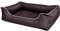 Lebon - Hundebett Paula - 4 Größen - Schwarz - Bordeaux - Türkis - Braun- Grau- Beige - Robust und wasserabweisend - Waschbar - Made IN EU (L, Dunkelbraun)