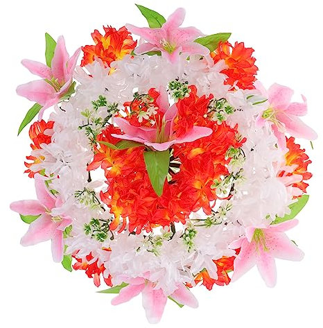 di fiori per la cura della tomba per il , bouquet, urna tombale, composizioni di sepoltura, ghirlanda finte, selle di fiori di seta artificiale