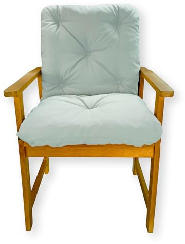 4L Textil Gartenstuhlauflagen Niedriglehner Auflage Gartenstühle Sitzauflagen Sitzkissen Niederlehner wetterfest Sitzkissen Auflagen(50x50x50 cm,Grau UV-beständig)