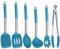 Onader 6 Pieces Kitchen Utensils Set, Silicone Cooking Utensils for Non-Stick Cookware, Heat Proof Kitchen Cooking Tools, Stainless Steel Handle & Dishwasher Safe - Dark Blue