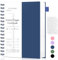 EMSHOI Notizbuch A5 Gepunktetes, Bullet Dotted Journal mit Spiralbindung, 300 Seiten/150 Blatt, 100 gsm Premium-Papier, PVC-Hardcover – Ideal für Damen, Herren, Büro & Schule, 14,5 x 21 cm, Blau