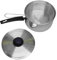 Non-Stick Deep Fat Fryer Chip Pan with Basket 20cm | Durable Chip Pan with Plastic Handles and Lid | Perfect for Professional Kitchen Cooking (8 Silver)